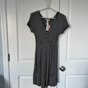 NWT Small Blue/White Stripe V-neck Dress